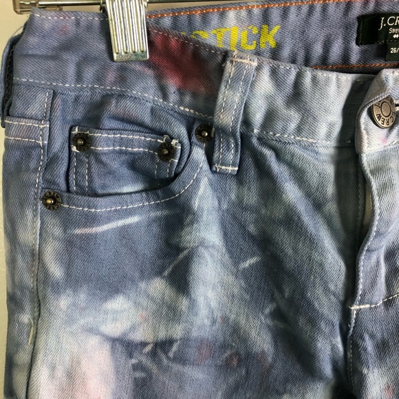 J Crew Factory Matchstick Skinny Jeans 26 Tie Dye - Picture 6 of 11